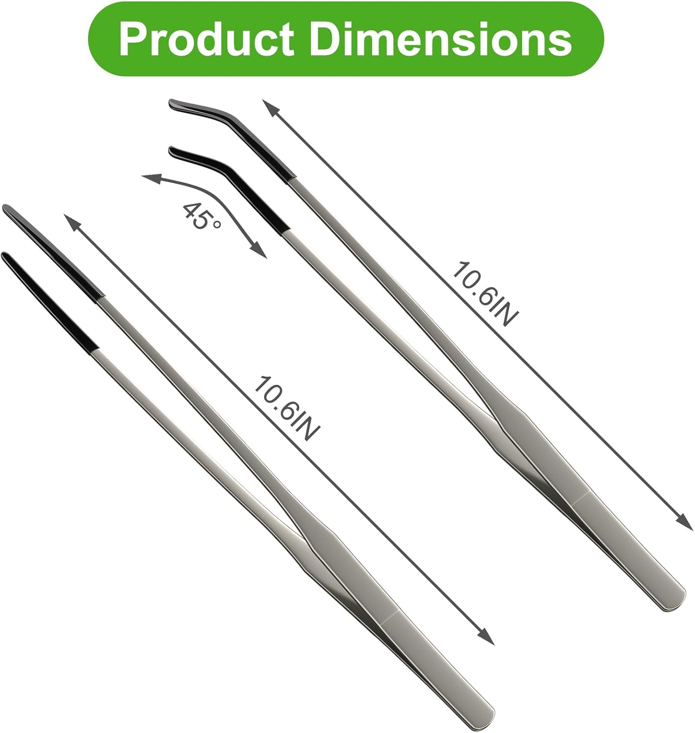 2 Stück extra lange Edelstahl- – Feeding Tong Stainless Bewertung und Preis